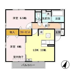 グリーンコートけやき A【1階】の間取り