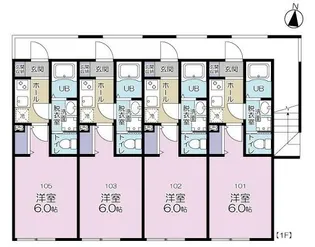 エスパーダ千川【1階】の間取り