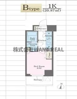 アジールコート西新宿【5階】の間取り
