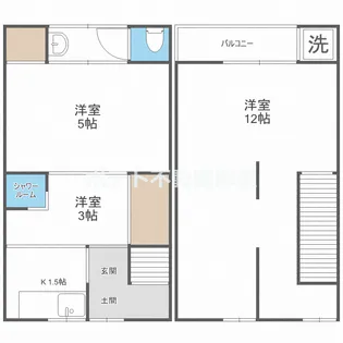 粉浜アパートの間取り