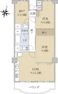 ニュー大崎【5階】の間取り