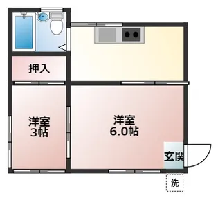 鈴木荘【1階】の間取り