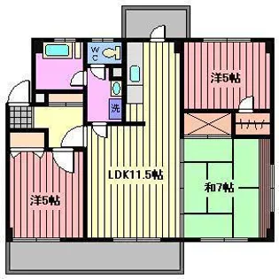 浦和東マンション【3階】の間取り