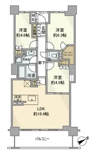 ザ・レジデンス神戸元町通【10階】の間取り