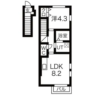 ドリームポート富谷【2階】の間取り