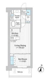 東京都世田谷区砧7【マンション】の間取り