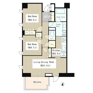 OASE用賀WEST【2階】の間取り