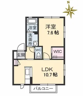 メゾンカリン【2階】の間取り