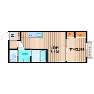 fleur黒松【1階】の間取り