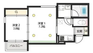 大阪府大阪市東淀川区下新庄5【アパート】の間取り