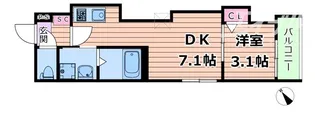 大阪府吹田市寿町2【アパート】の間取り
