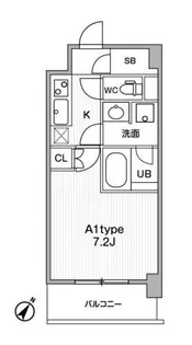 1Kの間取り画像