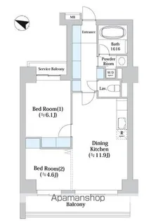 アーバンシティ音羽【11階】の間取り