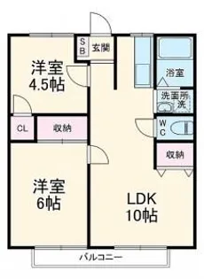 ロイヤルタカダヤA【2階】の間取り