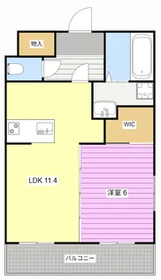 クレール奏KOMATSU【1階】の間取り