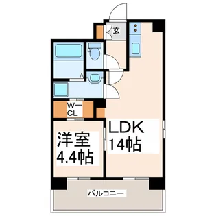 Lagoa湖東【10階】の間取り