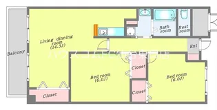 シンフォニー柏木【7階】の間取り