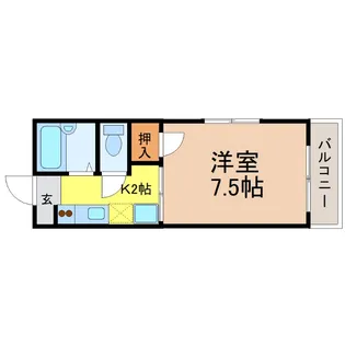 愛知県名古屋市昭和区南分町6【アパート】の間取り