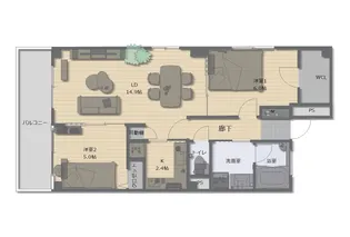 フランカー桜ノ宮SIX【7階】の間取り