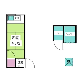 東京都目黒区南1【アパート】の間取り