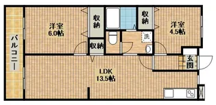 ドミール元住吉【5階】の間取り