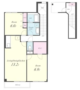 クレールアベニュー【2階】の間取り