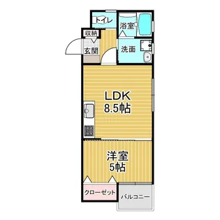 ティーレグノ羽犬塚【2階】の間取り