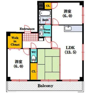 大阪府大阪市中央区神崎町【マンション】の間取り