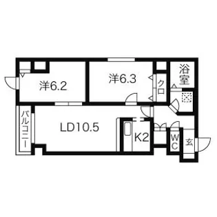 マハトゥール札幌【5階】の間取り