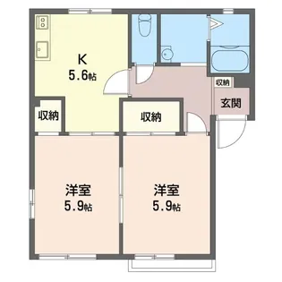 メイグランデB【1階】の間取り