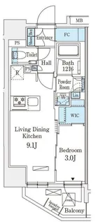 アヴァンカーサ町屋【6階】の間取り