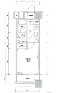 ファーストリアルタワー新宿【10階】の間取り