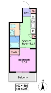 ネオクレア【4階】の間取り