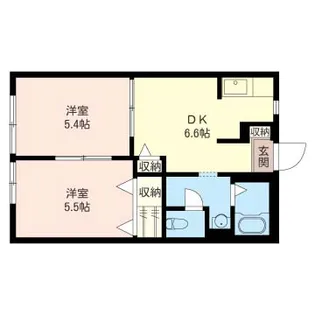 ファミール中央林間AB【1階】の間取り