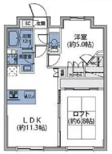 ルネサンスコート中目黒【2階】の間取り