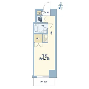 東急ドエルアルス大町【11階】の間取り