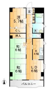 エクシード館【7階】の間取り