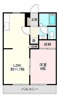 サンモール長沢C【2階】の間取り