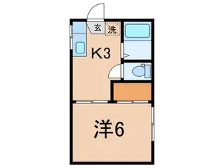 コーポ二宮【1階】の間取り