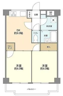 池袋東方マンション【1階】の間取り