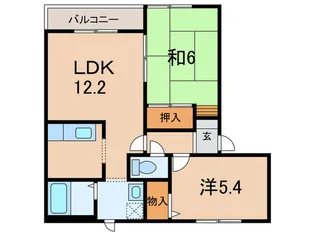 ファジーアドザックスC棟【1階】の間取り