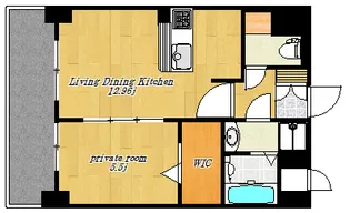 Heights Green Grass【1階】の間取り