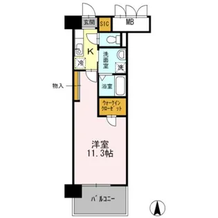 グランドソレイユ名駅【13階】の間取り