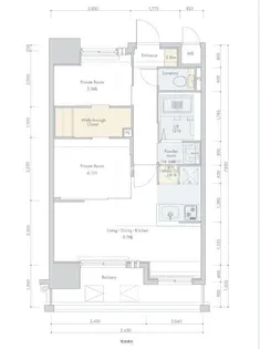 ネストピア博多駅ステージ【4階】の間取り