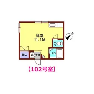 ホワイトハイツA【1階】の間取り