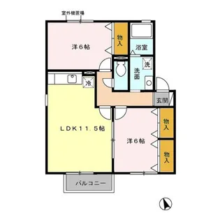 セジュール安城【2階】の間取り
