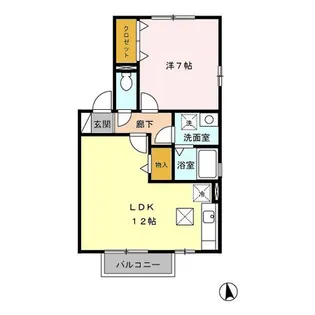 グランモアM【1階】の間取り