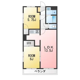 ベルウッド港南【2階】の間取り