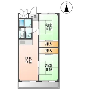 サンライフ大元【4階】の間取り