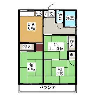 コーポラスはら【2階】の間取り